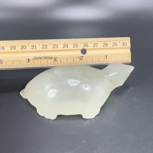 Mazatlan Mexico Hand Carved Onyx Marble Stone Turtle Figurine Paperweight VTG - Picture 4 of 14